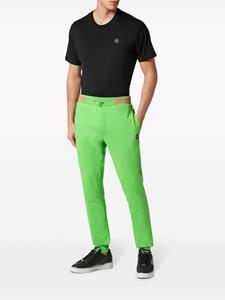 Philipp Plein Skull and Bones logo-waistband track pants - Groen