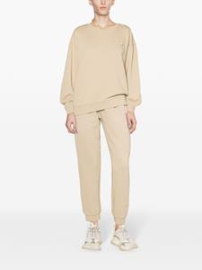 PINKO logo-embroidered tapered track pants - Beige