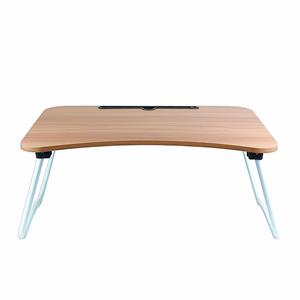 QUVIO Bedtafel voor laptop, onbijt of boek - Uitklapbaar - Bruin