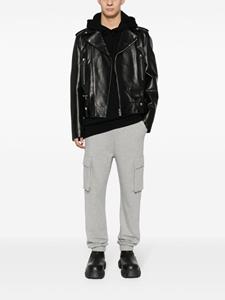 Balmain logo-print cotton track pants - Grijs