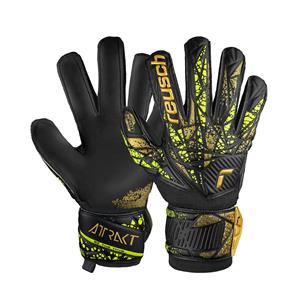 Reusch Attrakt Infinity Finger Support - Black/Gold/Yellow