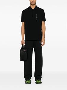 Balmain wide-leg cotton track pants - Zwart