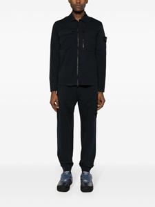 Stone Island Compass-badge cotton track pants - Blauw