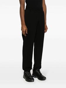 Moncler logo-embroidered cotton track pants - Zwart