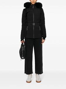 Yves Salomon Donsjack met colourblocking - Zwart