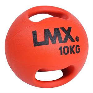 Lifemaxx LMX Medicijn bal - Double Handle Medicine Ball - 10 kg - Rood