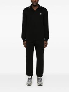 Stone Island Katoenen trainingsbroek met Compass-logopatch - Zwart