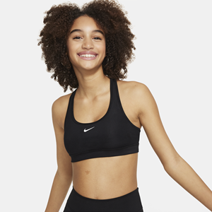 Swoosh Sport-bh voor meisjes - Zwart