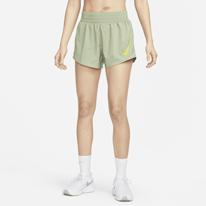 Nike Swoosh Hardloopshorts met binnenbroek voor dames - Groen