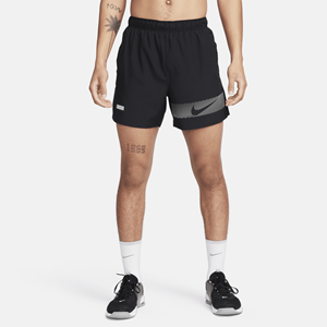 Nike Challenger Flash Dri-FIT hardloopshorts met binnenbroek voor heren (13 cm) - Zwart