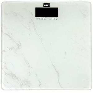 MSV Personen Weegschaal - Marmer Look - Glas - 29 X 29 Cm - Digitaal