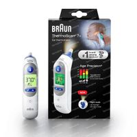 Braun ThermoScan 7+, IRT6525WE Infrarot Fieberthermometer Vorgewärmte Meßspitze