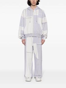 Feng Chen Wang patchwork track pants - Grijs