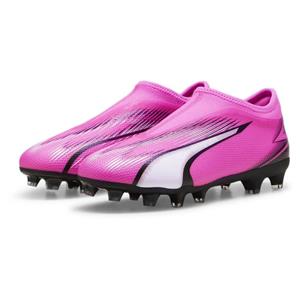 PUMA Ultra Match + Laceless FG/AG Phenomenal - Poison Pink/Wit/Zwart Kids