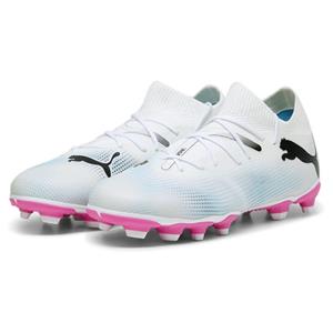 PUMA Future 7 Match FG/AG Phenomenal - Wit/Zwart/Poison Pink Kids