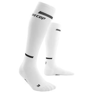 CEP  Women's The Run Socks Tall V4 - Compressiesokken, wit/grijs