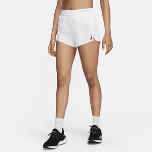 Nike AeroSwift Dri-FIT ADV halfhoge hardloopshorts met binnenbroekje voor dames (8 cm) - Wit