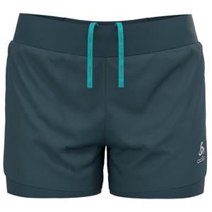 Odlo  Women's 2-In-1 Shorts Zeroweight 3'' - Short, blauw