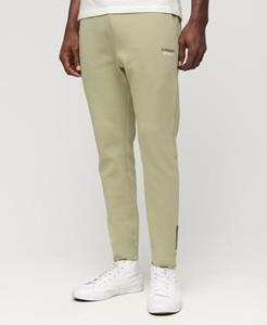 Superdry Mannen Sport Tech Joggingbroek met Taps Toelopende Pijpen en Logo Groen