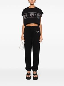 Chiara Ferragni embroidered-logo track pants - Zwart