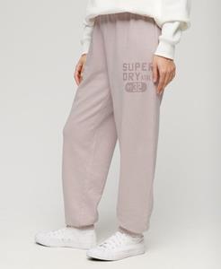 Superdry Vrouwen Joggingbroek met Verweerde Vintage Print Lichtgrijs