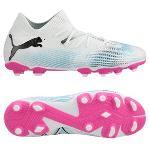 PUMA Future 7 Match FG/AG Phenomenal - Wit/Zwart/Poison Pink Kids