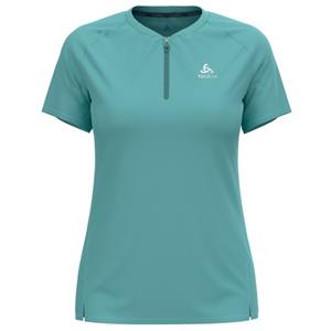 Odlo  Women's X-Alp Trail Crew Neck S/S Half Zip - Hardloopshirt, turkoois