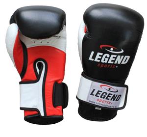 Legend Sports Legend power bokshandschoenen heren℃dames zwart-wit-rood leer