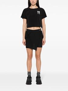 Y-3 Mesh skort met logoprint - Zwart