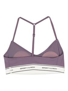 Sporty & Rich logo-raised sports bralette - Paars