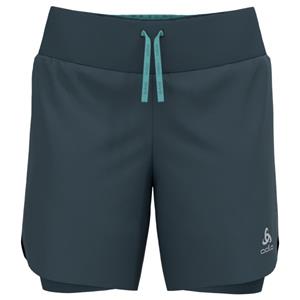 Odlo  Women's 2-in-1 Short X-Alp Trail 6 Inch - Hardloopshort, blauw