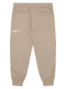 AAPE BY *A BATHING APE logo-appliqué cotton track pants - Beige