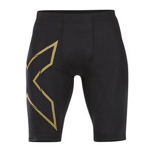 2XU Light Speed Compression Shorts Black/Gold Reflective Heren