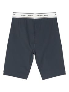 Sporty & Rich SR Bold Biker short - Blauw