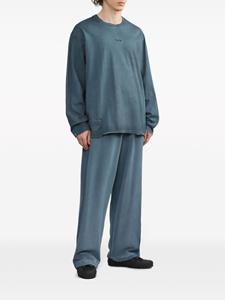 Izzue Katoenen trainingsbroek met wijde pijpen - Blauw