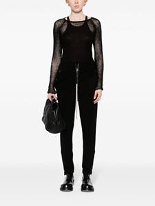 Rick Owens Trainingsbroek met verlaagd kruis - Zwart