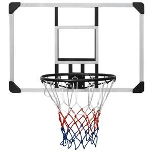 vidaXL Basketbalbord 90x60x2,5 cm polycarbonaat transparant