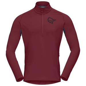 Norrøna  Fjørå Equaliser Long Sleeve Zip Top - Fietsshirt, rood