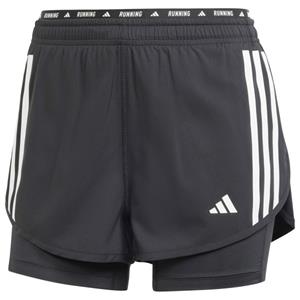 Adidas  Women's Own The Run 3-Stripes 2in1 Shorts - Hardloopshort, grijs