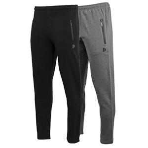 Donnay Donnay Heren - 2-Pack - Joggingbroek rechte pijp Sky - Zwart & Donkergrijs