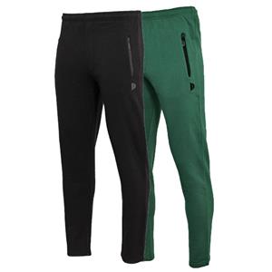 Donnay Donnay Heren - 2-Pack - Joggingbroek rechte pijp Sky - Zwart & Bosgroen