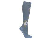 Supcare compressiekousen White flower blue