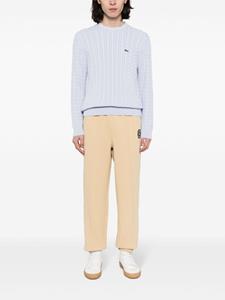 Lacoste logo-appliqué track pants - Geel