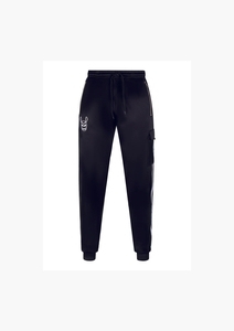 Black Donkey Zip trackpants i black/white