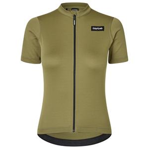 GripGrab  Women's Merino S/S Jersey - Fietsshirt, olijfgroen