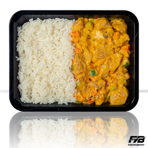 Fuelyourbody Kant en klare maaltijden - Halal - Kip Thai Curry - Witte rijst - Thai Curry [BULK] - 