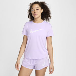 Nike One Swoosh Dri-FIT hardlooptop met korte mouwen voor dames - Paars