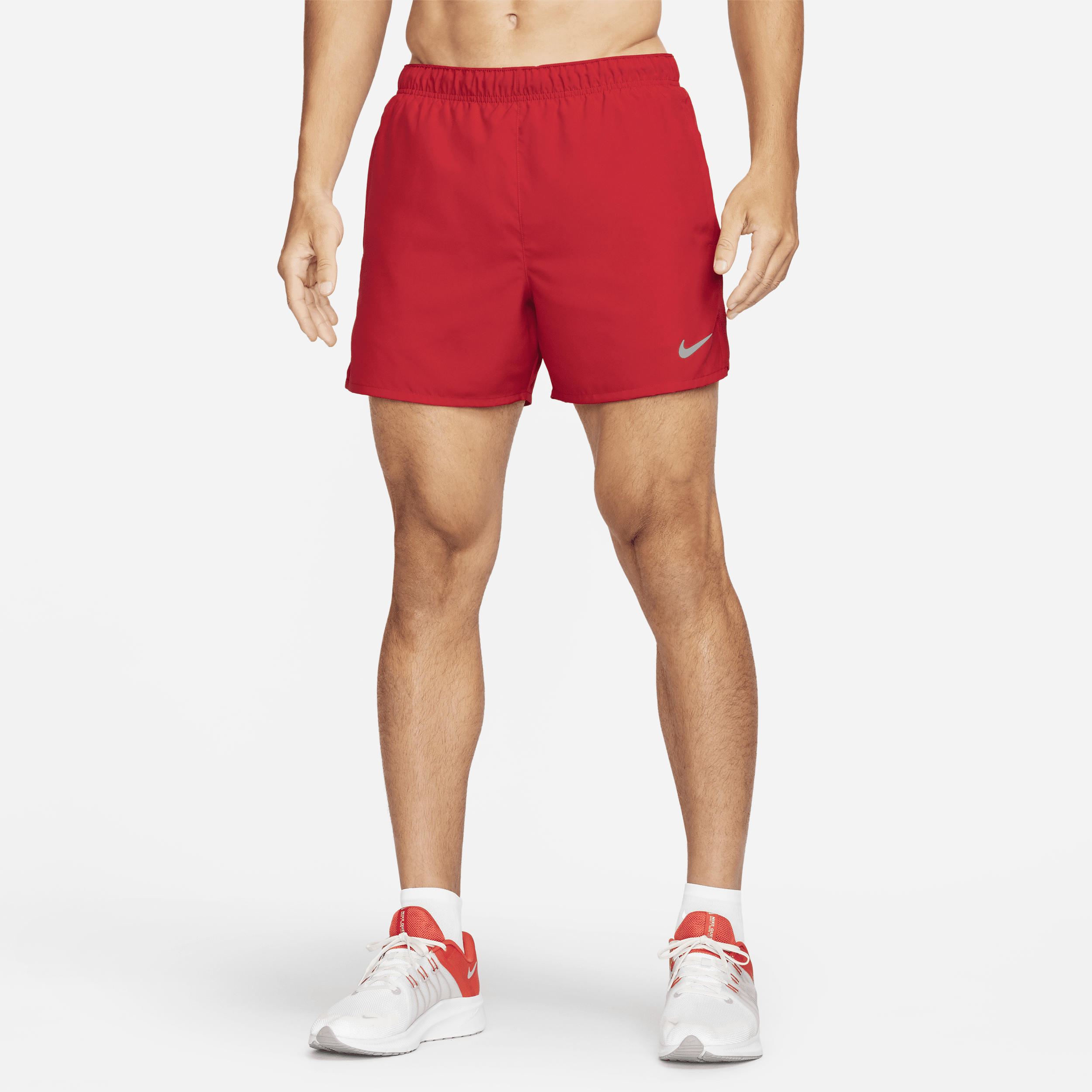 Nike Challenger Dri-FIT hardloopshorts met binnenbroek voor heren (13 cm) - Rood