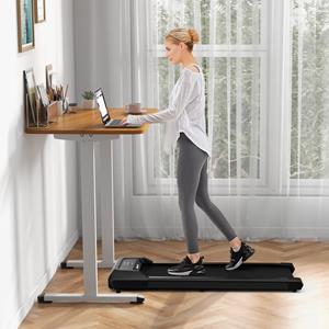 Costway Elektrische Loopband 1 tot 6 KM/H met Wielen 120 kg Draagvermogen Kantelbare Loopband met Afstandsbediening Onder het Bureau of Bed