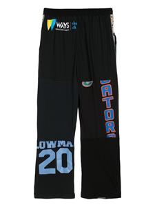 Marine Serre Broek met patchwork - Zwart